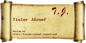Tisler József névjegykártya