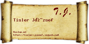 Tisler József névjegykártya